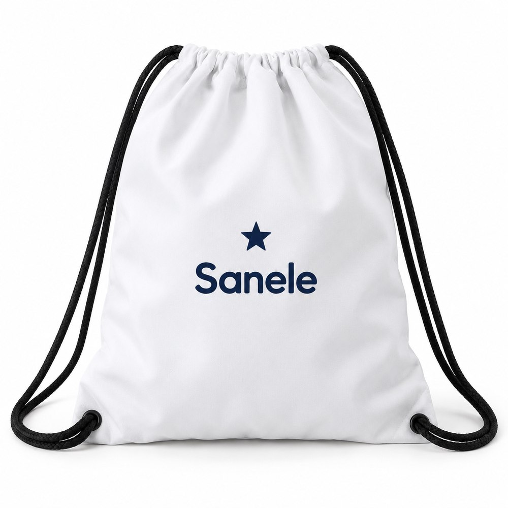 bag drawstring white